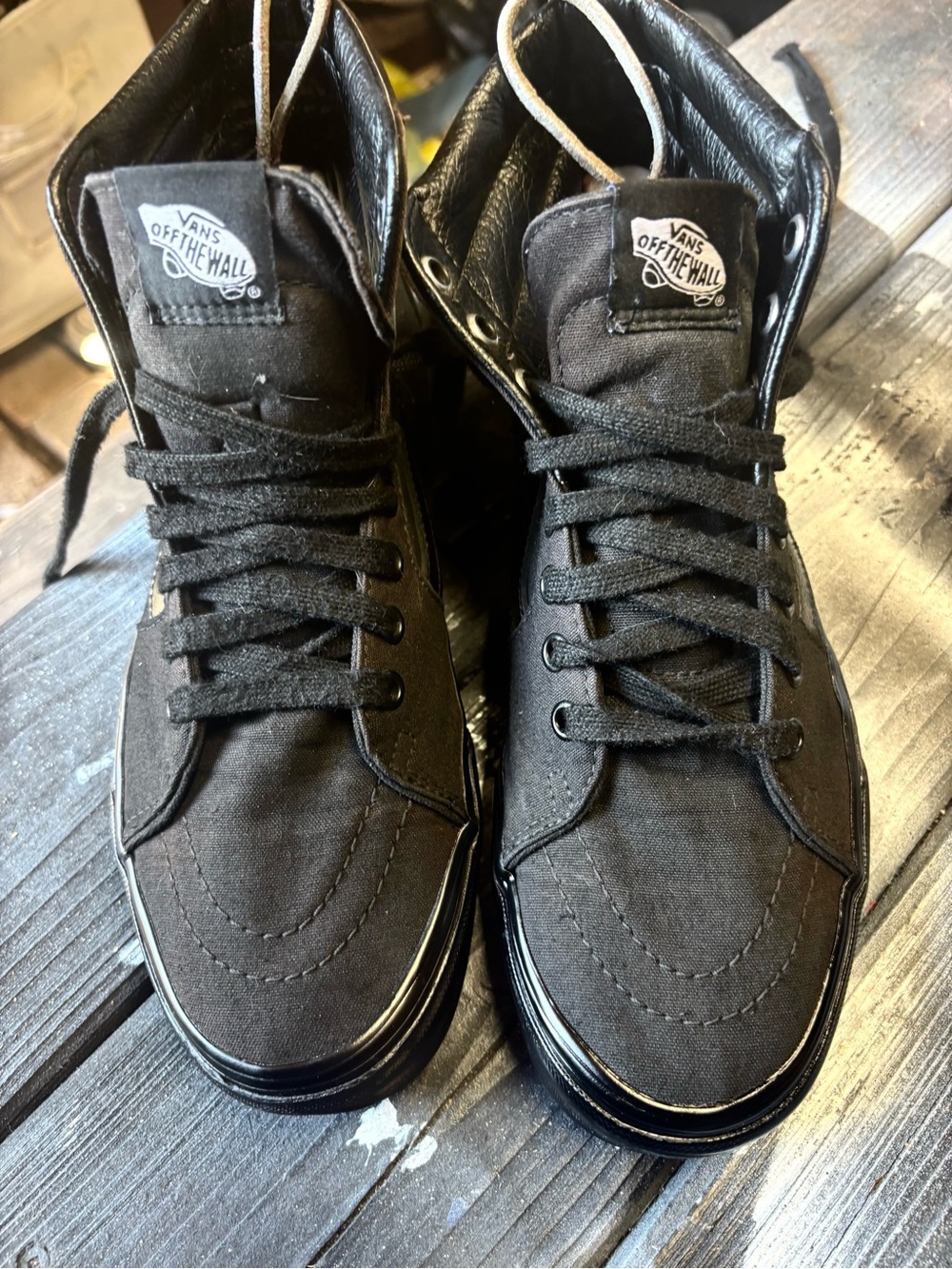 Vans Black High-Top Canvas Sneakers